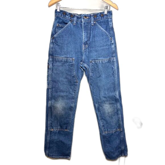 Wild A** VTG Carpenter Jeans Men's Size 30 x 32 Blue Grunge Utility y2k Workwear - Picture 1 of 8